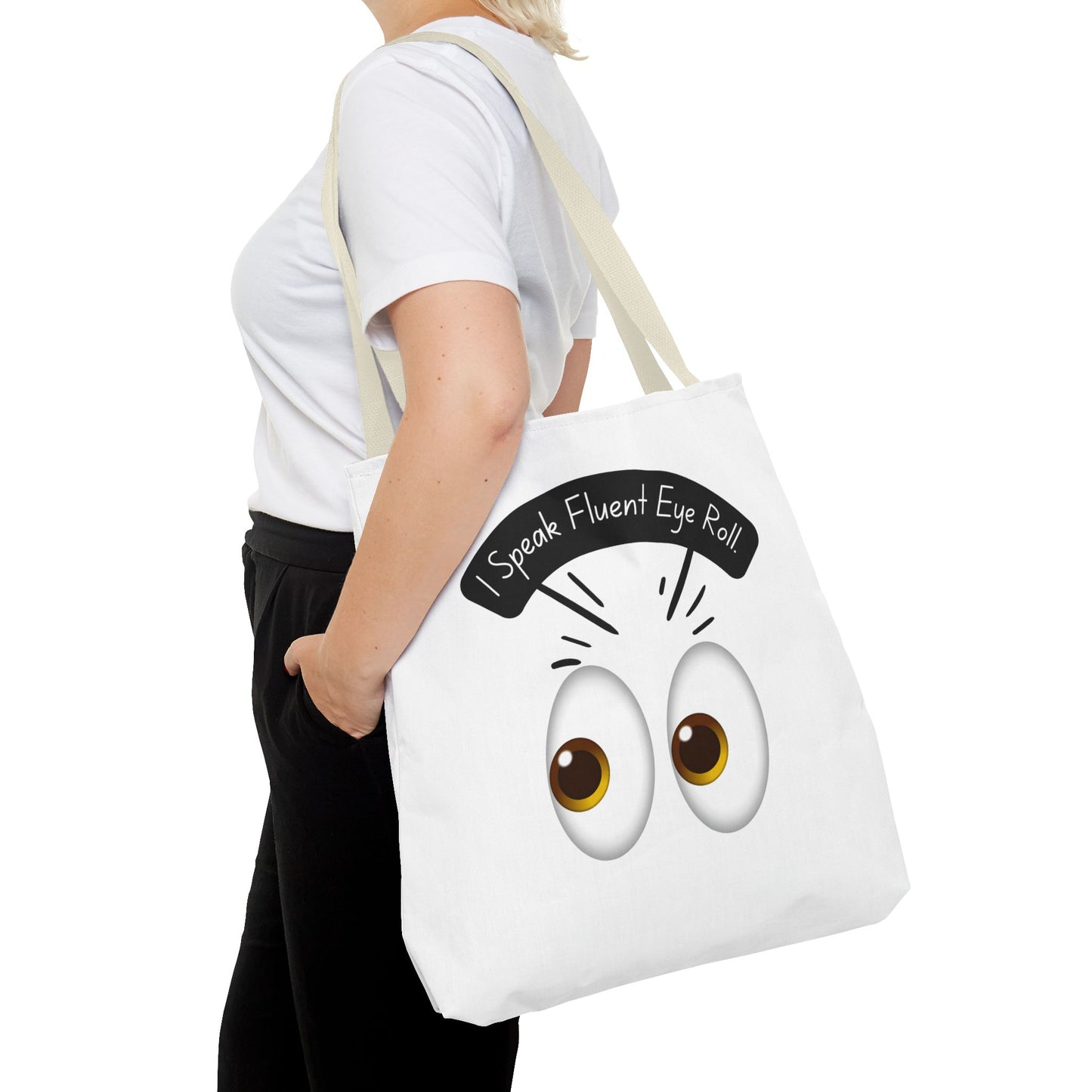 Funny Eye Roll Tote Bag