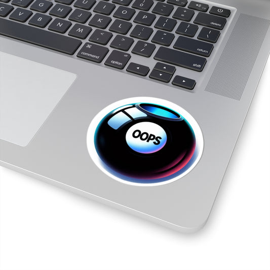 Colorful OOPS Magic 8 Ball Kiss-Cut Stickers