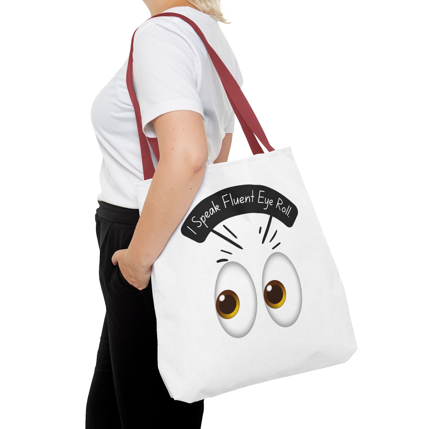 Funny Eye Roll Tote Bag