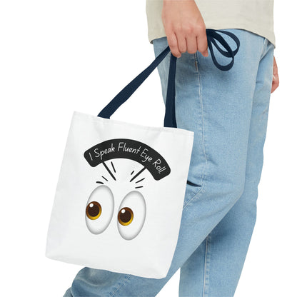 Funny Eye Roll Tote Bag