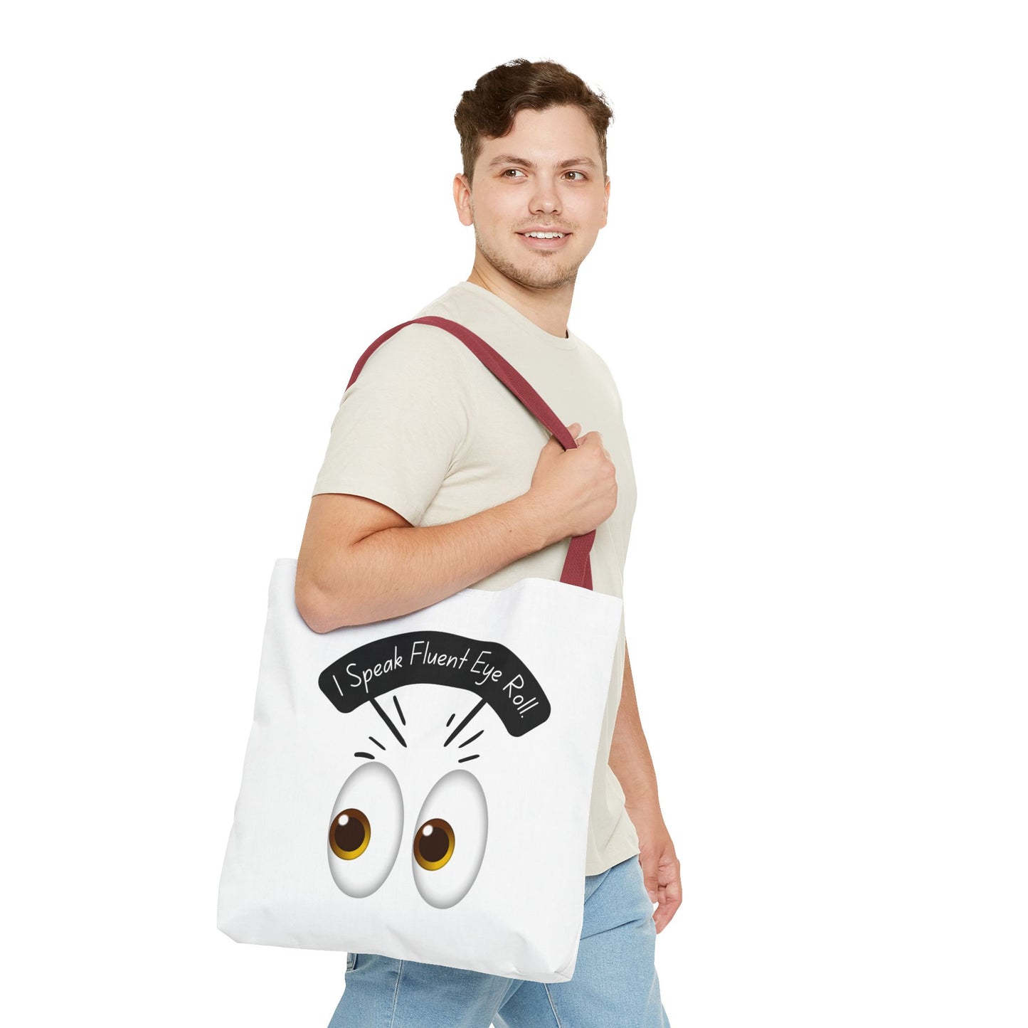 Funny Eye Roll Tote Bag