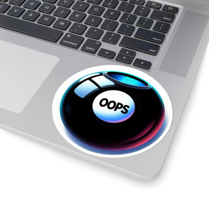 Colorful OOPS Magic 8 Ball Kiss-Cut Stickers