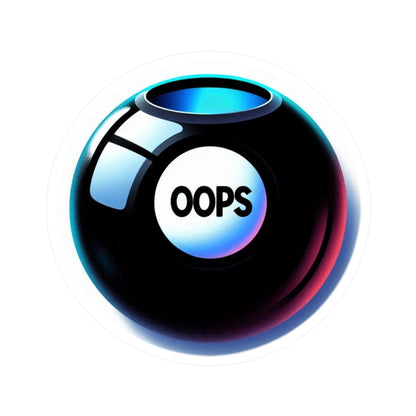 Colorful OOPS Magic 8 Ball Kiss-Cut Stickers