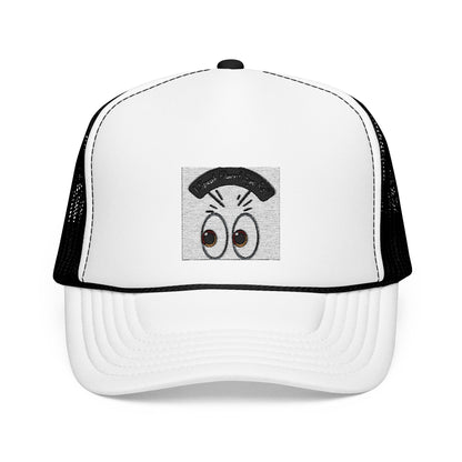 Funny Eye Roll Embroidered Foam Trucker Hat